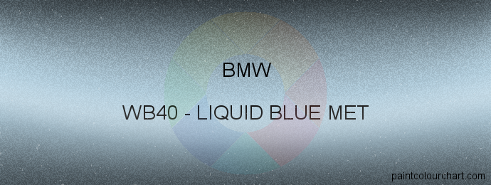 WB40 Liquid Blue Met for Bmw bodywork | PaintColourChart.com