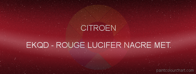 Citroen paint EKQD Rouge Lucifer Nacre Met.