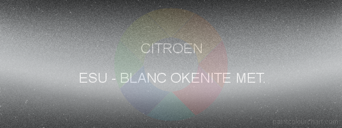 Citroen paint ESU Blanc Okenite Met.