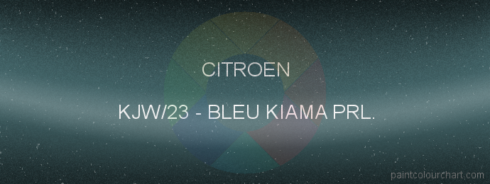 Citroen paint KJW/23 Bleu Kiama Prl.