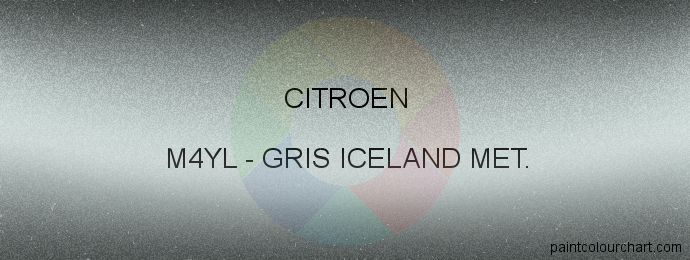 Citroen paint M4YL Gris Iceland Met.