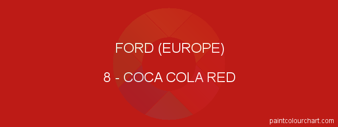 Ford (europe) paint 8 Coca Cola Red