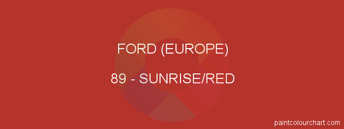 Ford (europe) paint 89 Sunrise/red