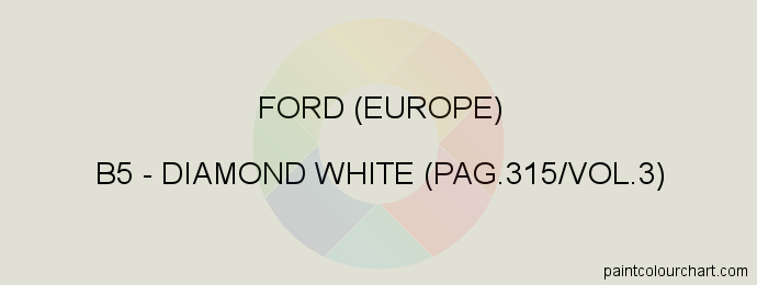 Ford (europe) paint B5 Diamond White (pag.315/vol.3)