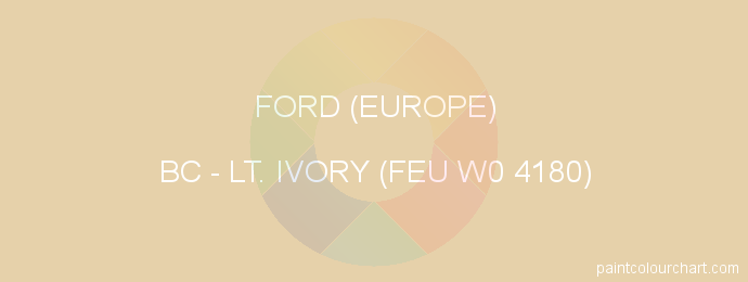 Ford (europe) paint BC Lt. Ivory (feu W0 4180)