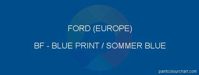 Ford (europe) paint BF Blue Print / Sommer Blue