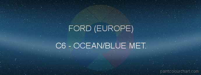 Ford (europe) paint C6 Ocean/blue Met.