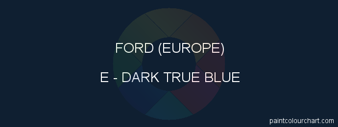 Ford (europe) paint E Dark True Blue