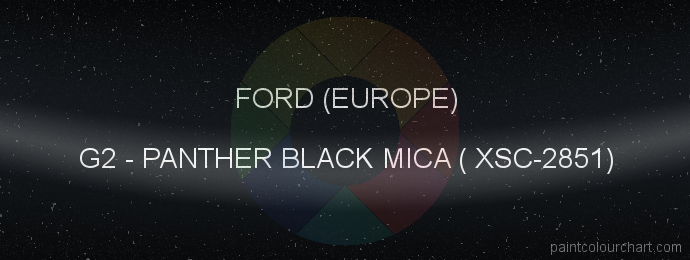 Ford (europe) paint G2 Panther Black Mica ( Xsc-2851)