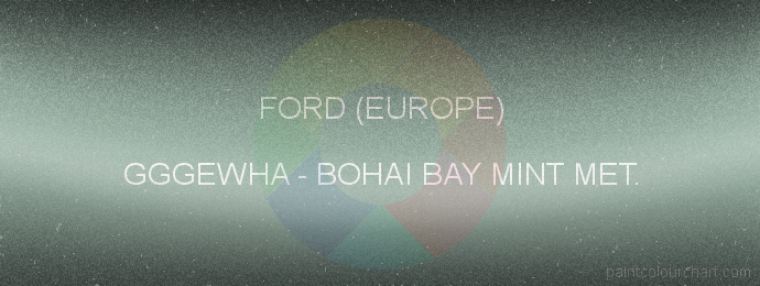 Ford (europe) paint GGGEWHA Bohai Bay Mint Met.