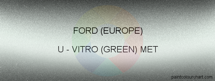 Ford (europe) paint U Vitro (green) Met