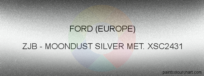 Ford (europe) paint ZJB Moondust Silver Met. Xsc2431