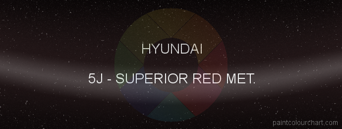 Hyundai paint 5J Superior Red Met.