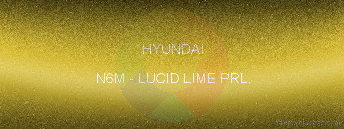 Hyundai paint N6M Lucid Lime Prl.