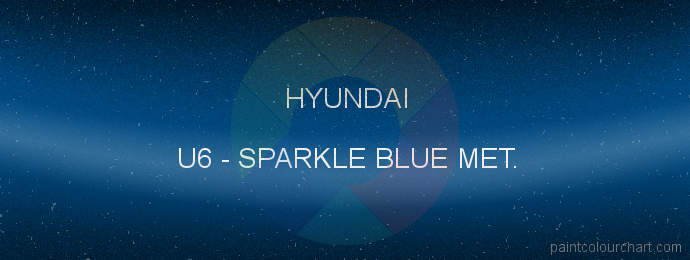Hyundai paint U6 Sparkle Blue Met.