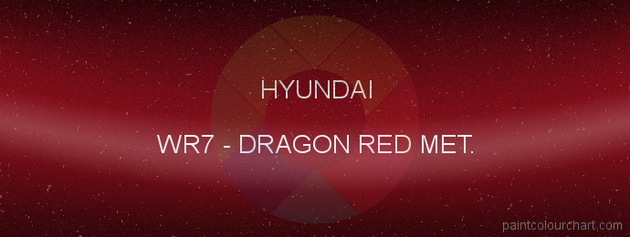 Hyundai paint WR7 Dragon Red Met.