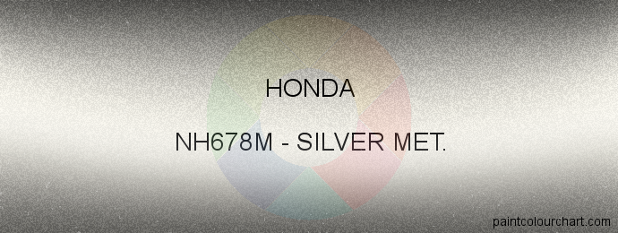 Honda paint NH678M Silver Met.