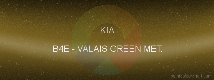 Kia paint B4E Valais Green Met.