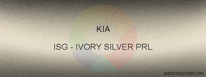 Kia paint ISG Ivory Silver Prl.