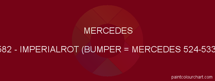 Mercedes paint 582 Imperialrot (bumper = Mercedes 524-533)