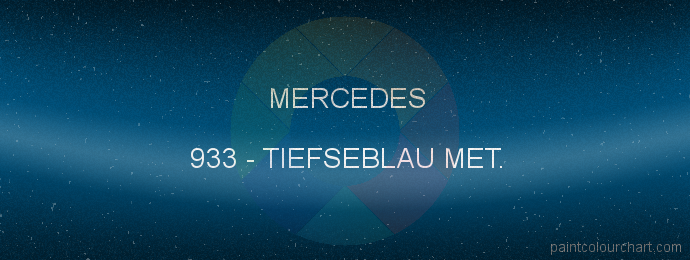 Mercedes paint 933 Tiefseblau Met.