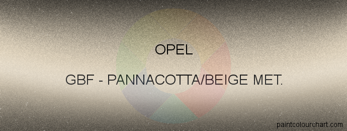 Opel paint GBF Pannacotta/beige Met.