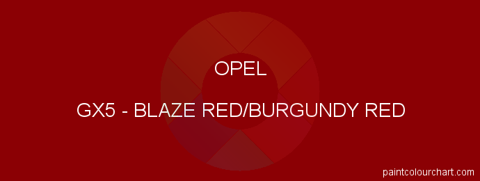 Opel paint GX5 Blaze Red/burgundy Red