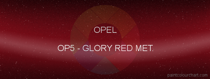 Opel paint OP5 Glory Red Met.