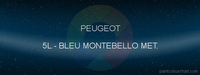 Peugeot paint 5L Bleu Montebello Met.