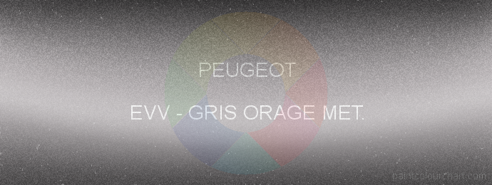 EVV Gris Orage Met. for Peugeot bodywork | PaintColourChart.com