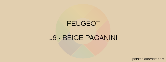 Peugeot paint J6 Beige Paganini