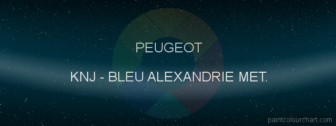 Peugeot paint KNJ Bleu Alexandrie Met.