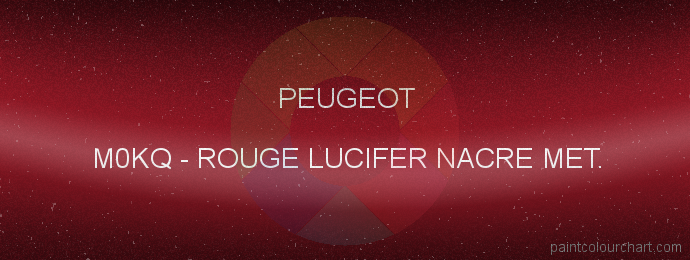 Peugeot paint M0KQ Rouge Lucifer Nacre Met.