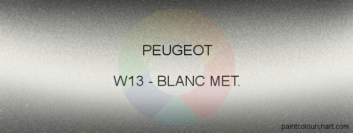 Peugeot paint W13 Blanc Met.