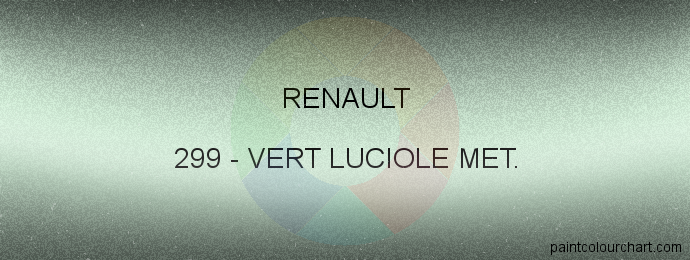 Renault paint 299 Vert Luciole Met.