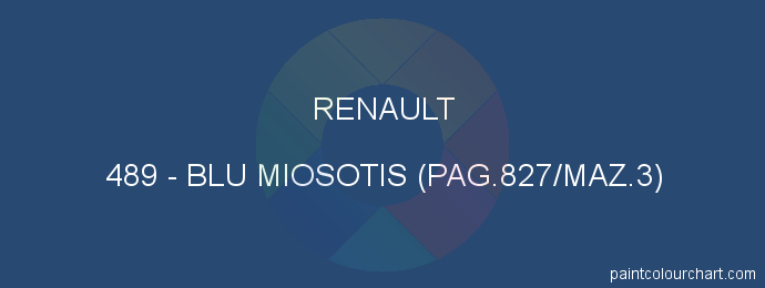 Renault paint 489 Blu Miosotis (pag.827/maz.3)