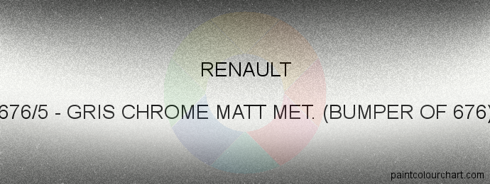 Renault paint 676/5 Gris Chrome Matt Met. (bumper Of 676)