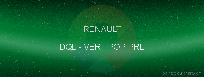 Renault paint DQL Vert Pop Prl.