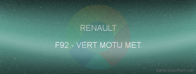 Renault paint F92 Vert Motu Met.