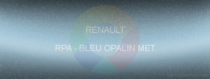 Renault paint RPA Bleu Opalin Met.