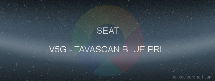 Seat paint V5G Tavascan Blue Prl.