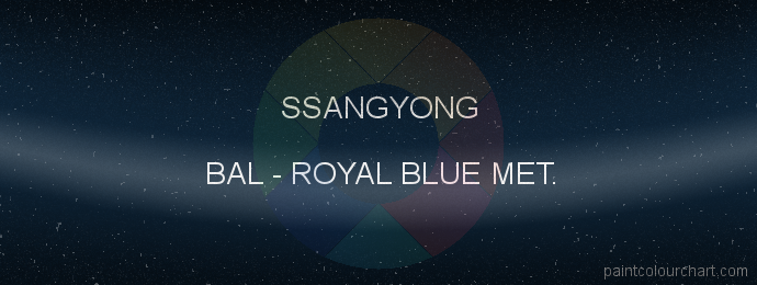 Ssangyong paint BAL Royal Blue Met.