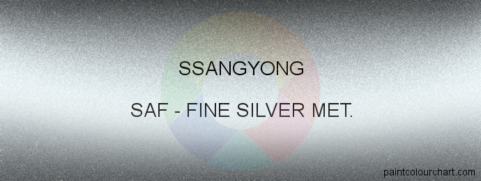 Ssangyong paint SAF Fine Silver Met.