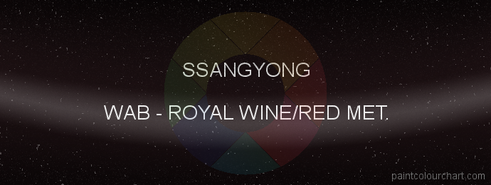 Ssangyong paint WAB Royal Wine/red Met.