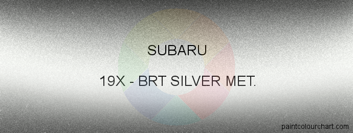 Subaru paint 19X Brt Silver Met.