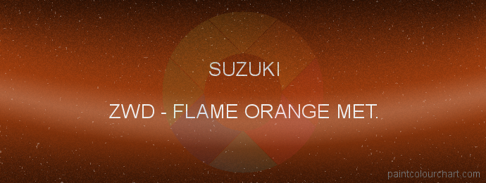 Suzuki paint ZWD Flame Orange Met.