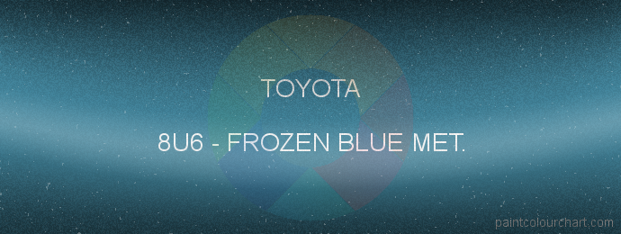 Toyota paint 8U6 Frozen Blue Met.