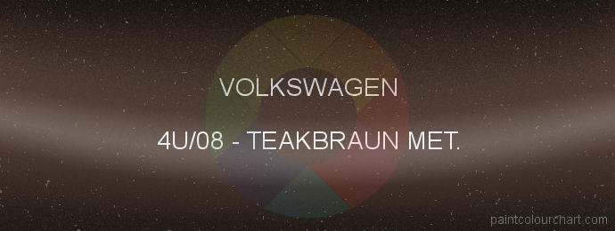 Volkswagen paint 4U/08 Teakbraun Met.