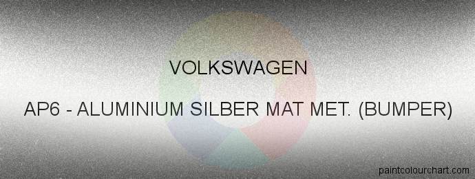 Volkswagen paint AP6 Aluminium Silber Mat Met. (bumper)