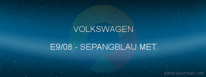 Volkswagen paint E9/08 Sepangblau Met.